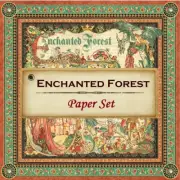 Graphic 45 ENCHANTED FOREST (8 Sheets) 12x12 Paper Collection Set Scrapbook