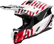Airoh Twist 3 Thunder, motocross helmet , color: White/Black/Red , size: XL