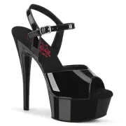 Pleaser Excite-609 Comfort Width Pole Dancer Stripper Shiny Platform Sandals