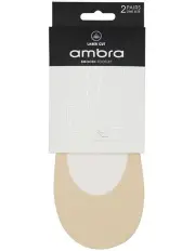 [Ambra] Smooth Footlet 2 Pack in Natural