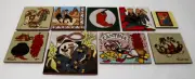 9 Vintage Ceramic/Clay Trivet Collectable Tiles Various Shapes/Sizes/Artists !!!
