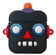 For Apple AirPods 1 Generation Universal Robot Bluetooth Headphone Protective Case(Black)
