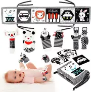 Kinderlolo Black and White High Contrast Baby Toys 0-3 Months for Newborn, Tu...