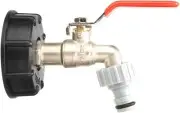 Brass IBC Tank Adapter Outlet Tap Valve 1/2 Inch Fittings with Snap on Connector