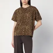 [6397] Seamed Perfect leopard-print T-shirt L Multicolor