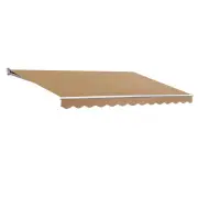 Retractable Folding Arm Awning Motorised Remoter Sunshade 2.5Mx2M Beige
