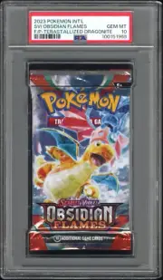 2023 Pokemon S&V Obsidian Flames Booster Pack Dragonite Art PSA 10 Gem Mint