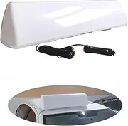 12V Cab Roof Advertising Light,26.8" Large Size Car Roof Sign Light,Strong Magnet No Need To Punch Holes,Waterproof White LED Sign Light with 2.7-Meter Long Connecting Line (BLANK)