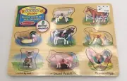 SEALED! Melissa & Doug Sound FARM Animals Puzzles EUC