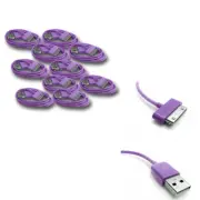 10 6FT USB SYNC DATA POWER CHARGER CABLE APPLE NEW IPAD IPHONE IPOD TOUCH PURPLE