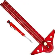 Wood Marking Tool - Ruler for Woodworking Angle - Multifunctional High-Precision Aluminum Adjustable Lightweight Gauge Ruler for Measuring Engineering Marking