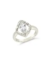 Sterling Forever Textured Statement Ring