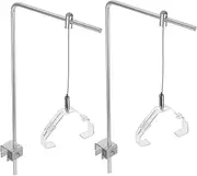 HOUDERCO 2pcs Aluminum Alloy Fish Tank Light Stand Adjustable Height for Freshwater Saltwater Aquariums