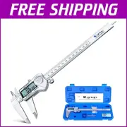 Precision 8-Inch Digital Caliper - Stainless Steel, Splash-Proof & LCD Display