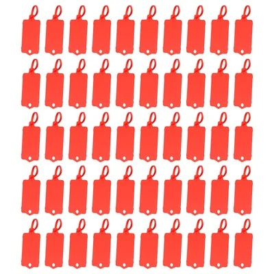 100pcs Plastic Tags Shipping Tags Waterproof Red