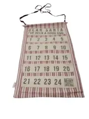 Primitives by Kathy Rustic Fabric Advent Countdown Calendar Dog Christmas Sign