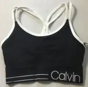 Calvin Klein Performance Women’s Strappy-Back Sports Bra PFYT2413 Black Size XS