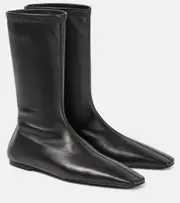 [Toteme] Toteme Sock leather sock boots AU 6 black