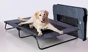 Pet Gear Lifestyle Pet Cot Elevated Bed, No Assembly Required, Premium Tear Resistant Cooling Mesh, Indoor & Outdoor, Lightweight & Portable, Indigo