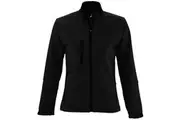SOLS Womens/Ladies Roxy Soft Shell Jacket (Breathable, Windproof And Water Resistant) (Black) - UTPC348