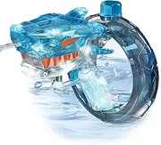 Electric Water Pistol, High Power 26-32FT Shooting Range, Battery Powered Water Toy with Cool Lighting,Transparent Shark Design, Summer Pool Beach Outdoor Party Toys for Kids
