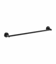 Opus Matt Black Single Towel Rail 800mm