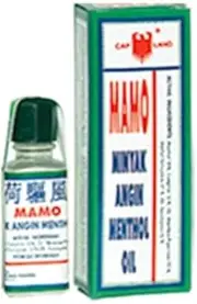 Cap Lang Minyak Angin Menthol Oil (MAMO), 10 Ml (12 Bottle)