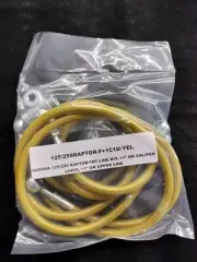 YELLOW +1" EXTENDED FRONT BRAKE LINES & +1" STEM KIT YAMAHA RAPTOR 125 / 250