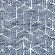 Schumacher Deconstructed Block Fabric- Coleridge Jacquard / Blue 0.95 yds 80120