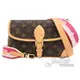 Louis Vuitton LV M46049 DIANE 經典Monogram帆布雙背帶肩斜兩用包.桃紅 現貨現金價$74,800