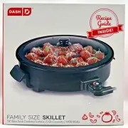 Family Size 14 Inch Electric Skillet Nonstick Surface & Recipe Book