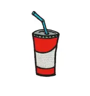 Patch embroidered iron on cloth badges kawaii biker soda drink applique