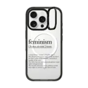 iPhone 16 Pro Impact Ring Stand Case MagSafe Compatible Feminism - dictionary definition
