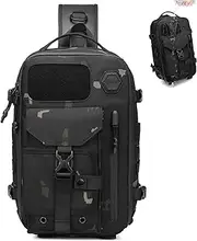 [Generic] Cosmos Explorer Sling Bag, Anti Theft Tactical Sling Backpack, Men Waterproof Crossbody Shoulder Equipped with Belt Buckle