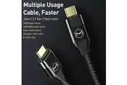 Mcdodo Gold Plated 100W USB Type C To Type C Cable, New Nylon Charger Cable, For iPhone 15/15 Pro/15 Plus/15 Pro Max, iPad Mini 6/ Pro 2021, MacBook Pro 2020, Samsung Galaxy S23, Nintendo Switch