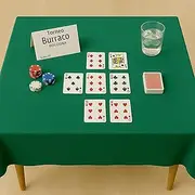 Byour3 - Green Tablecloth - Square or Rectangular Poker Cards Buraco Tournament Christmas Tablecloth Protection for Board Games Green Billiards (12 Seater 250 x 150 cm)