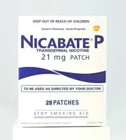 Nicabate P Transdermal Nicotine Patch 21mg 28 Patches Stop Quit Smoking Aid NEW