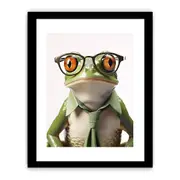 Frog Glasses Modern Art Framed Art Framed print Art Poster