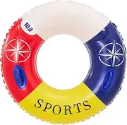 Inflatable Swimming Float,Inflatable Round Adult's Swimming Ring with Handle - Bright Thicken Water Fun Toy for Home Pools, Outdoor and Garden