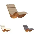Rocking Sun Lounger with Cushion Solid Wood Acacia sunbed sun bed vidaXL