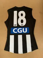 COLLINGWOOD MAGPIES AFL PLAYER MATCH ISSUE HOME OFFICIAL #18 JUMPER PENDLEBURY