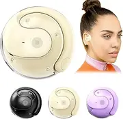 Language Translator Earbuds, Audífonos Traductores en Tiempo Real, Support 75 Languages Earphone Wireless Bluetooth (Beige)