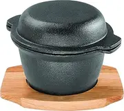 Pyrolux Pyrocast Garlic Pot, 11.8 cm with Maple Tray