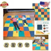 36 Sq Ft Non-Toxic Soft Baby Play Mat - Interlocking Design for Playrooms