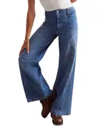 Free People Libre Wide Leg Jeans in Goodie