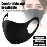 Lightweight Fabric Black Face Mask REUSABLE WASHABLE Face Covering Mask