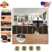Large Openings Retractable Baby & Pet Gate - 120” x 35” for Safety and Style