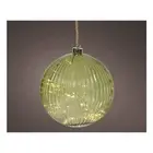 Kaemingk Decorum Sphere Glass With Micro LED Green