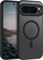 BENTOBEN Google Pixel 9 Pro XL Case, Slim Silky Texture Magnetic Case Compatible with MagSafe, Stylish Men Women Drop Protection Shockproof Full Body Protective Phone Cover for Pixel 9 Pro XL, Black