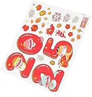 ibasenice Snake Year Window Clings Festive Cartoon Stickers for Year Celebrations Easy Static Cling Installation Versatile Decor for Home Shop and Office Spaces